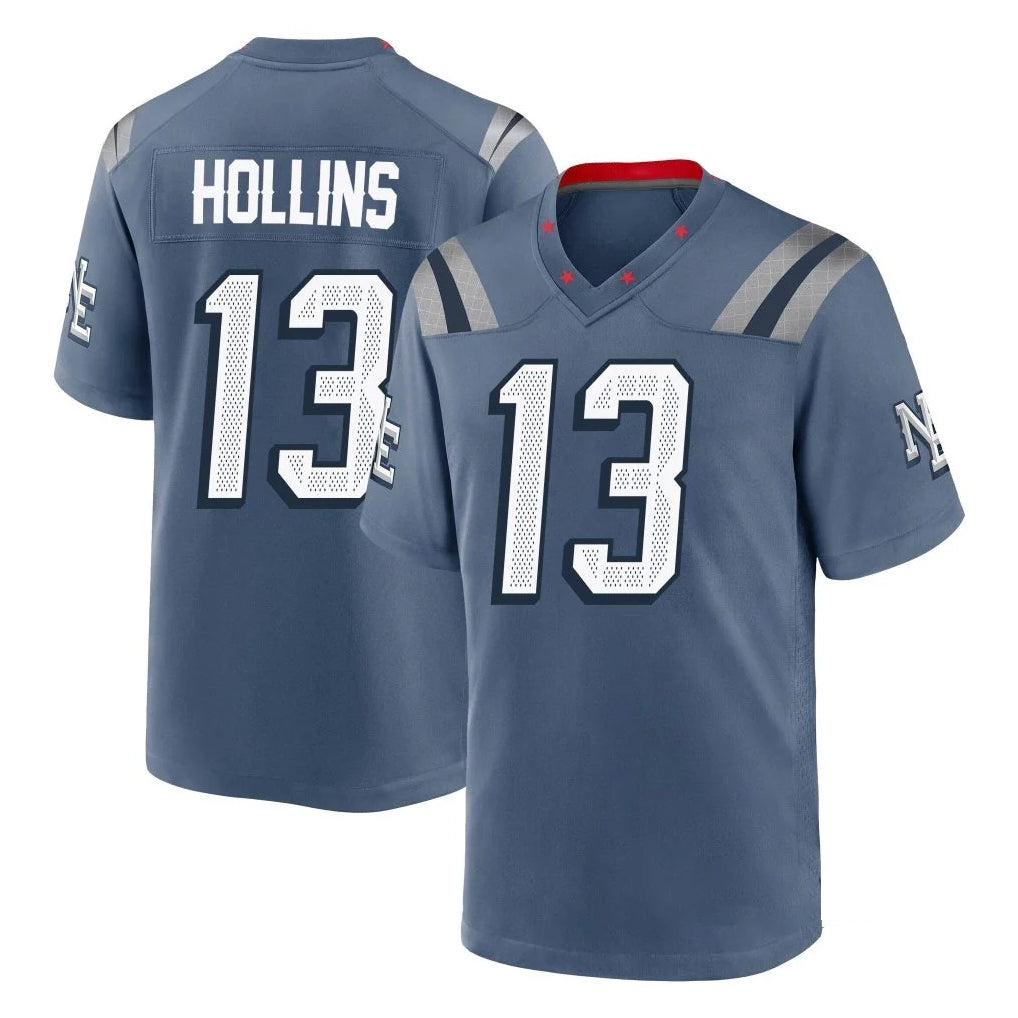 Pkot NE.Patriots #13 Mack Hollins Player Blue Rivalries Collection Home Game Stitched Jerseys