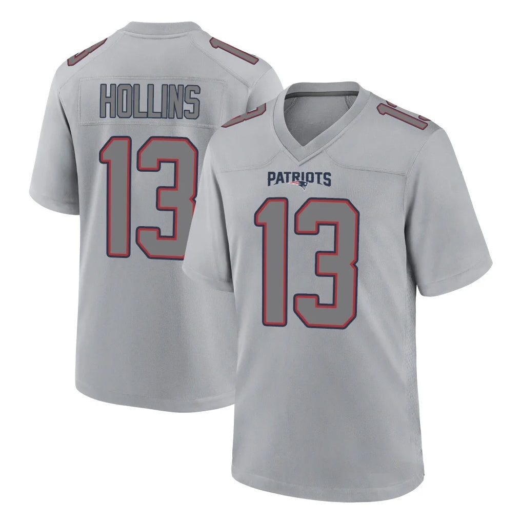Pkot NE.Patriots #13 Mack Hollins Player Gray Fashion Limited Home Game Stitched Jerseys