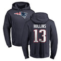 Pkot NE.Patriots #13 Mack Hollins Player Navy LOGO Pullover Hoodies Home Game Stitched Jerseys
