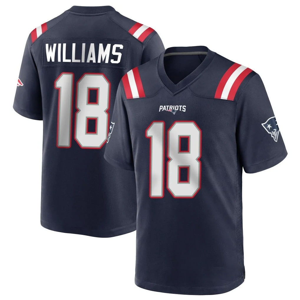 Pkot NE.Patriots #18 Kyle Williams Player Navy Home Game Stitched Jerseys