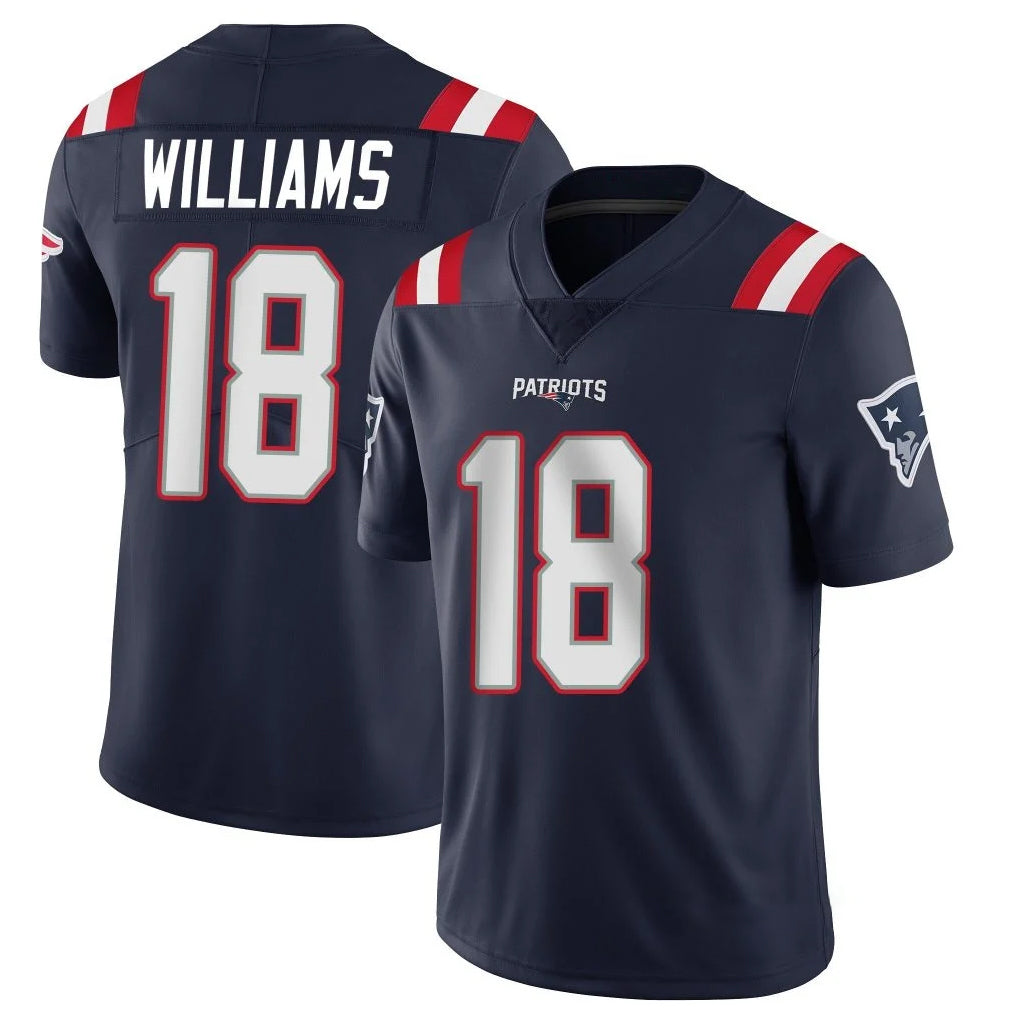 Pkot NE.Patriots #18 Kyle Williams Player Navy Vapor Untouchable Home Game Stitched Jerseys