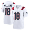 Pkot NE.Patriots #18 Kyle Williams Player White Home Game Stitched Jerseys