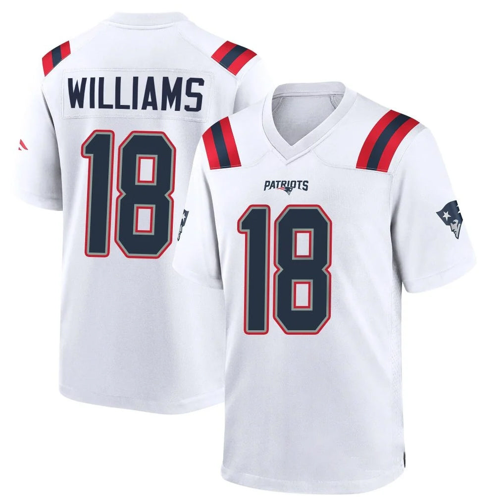 Pkot NE.Patriots #18 Kyle Williams Player White Home Game Stitched Jerseys