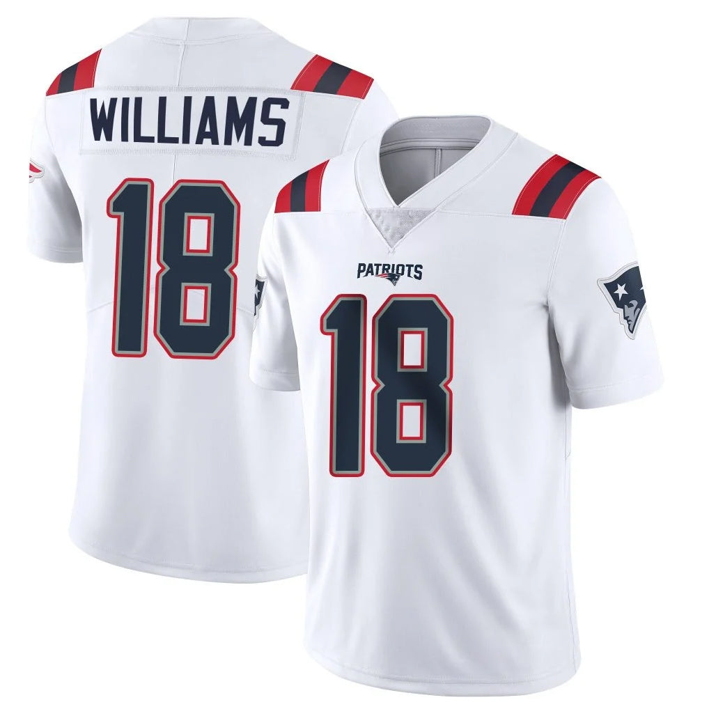 Pkot NE.Patriots #18 Kyle Williams Player White Vapor Untouchable Home Game Stitched Jerseys