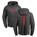 Pkot NE.Patriots #1 A.J. Brown Player Gray Pullover Hoodies Home Game Stitched Jerseys
