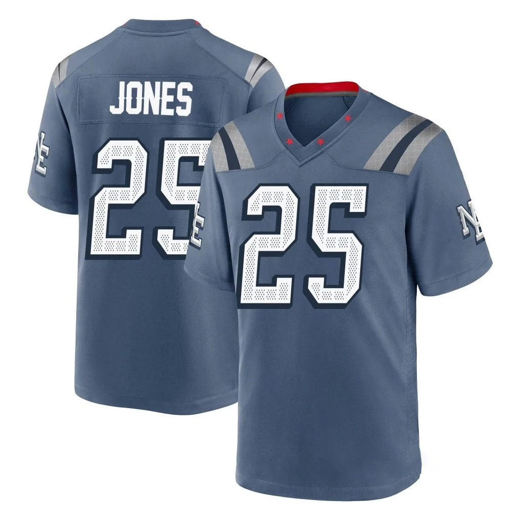 Pkot NE.Patriots #25 Marcus Jones Player Blue Rivalries Collection Home Game Stitched Jerseys