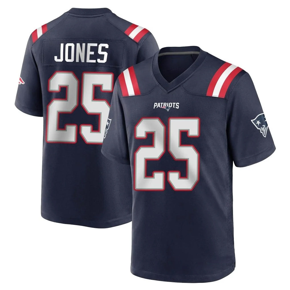 Pkot NE.Patriots #25 Marcus Jones Player Navy Home Game Stitched Jerseys