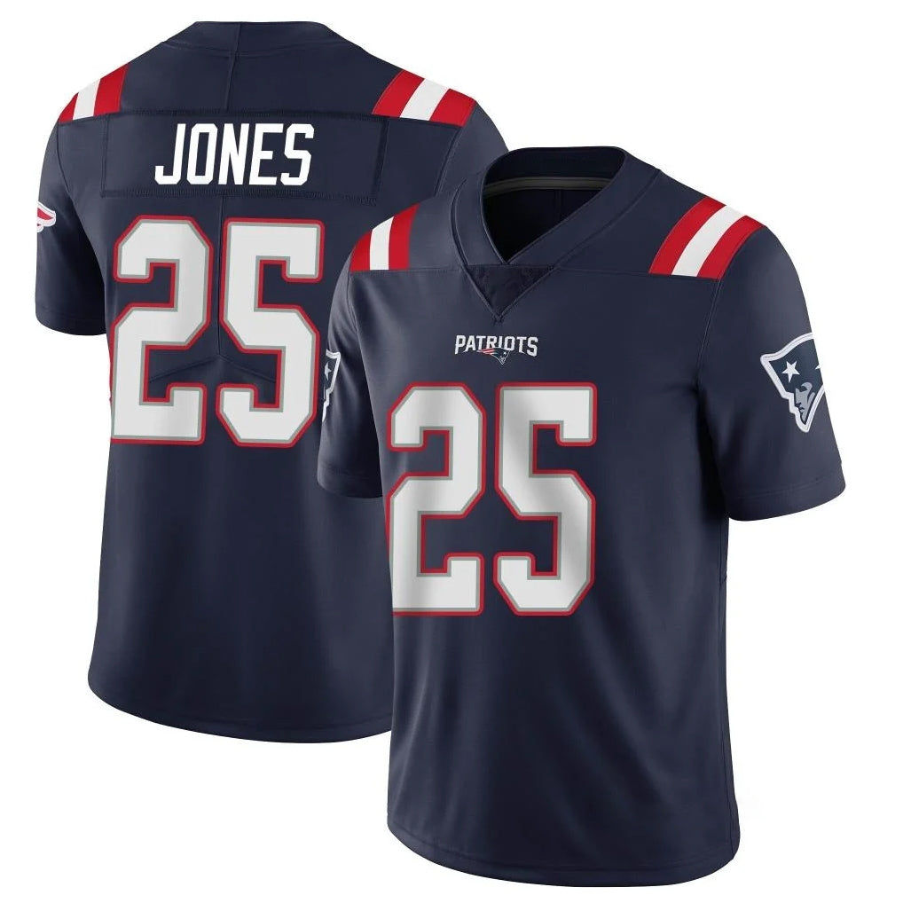 Pkot NE.Patriots #25 Marcus Jones Player Navy Vapor Untouchable Home Game Stitched Jerseys