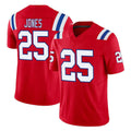 Pkot NE.Patriots #25 Marcus Jones Player Red Limited Vapor F.U.S.E. Home Game Stitched Jerseys