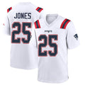 Pkot NE.Patriots #25 Marcus Jones Player White Home Game Stitched Jerseys