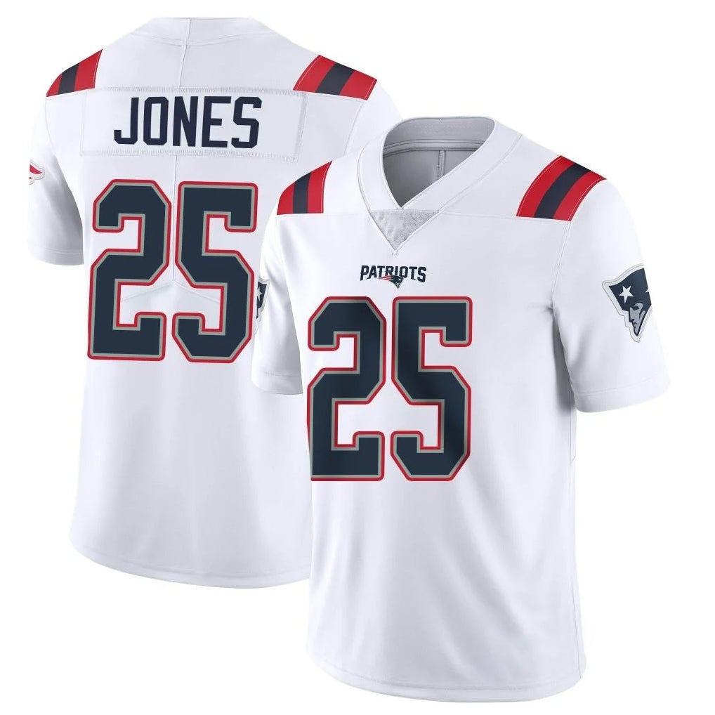 Pkot NE.Patriots #25 Marcus Jones Player White Vapor Untouchable Home Game Stitched Jerseys