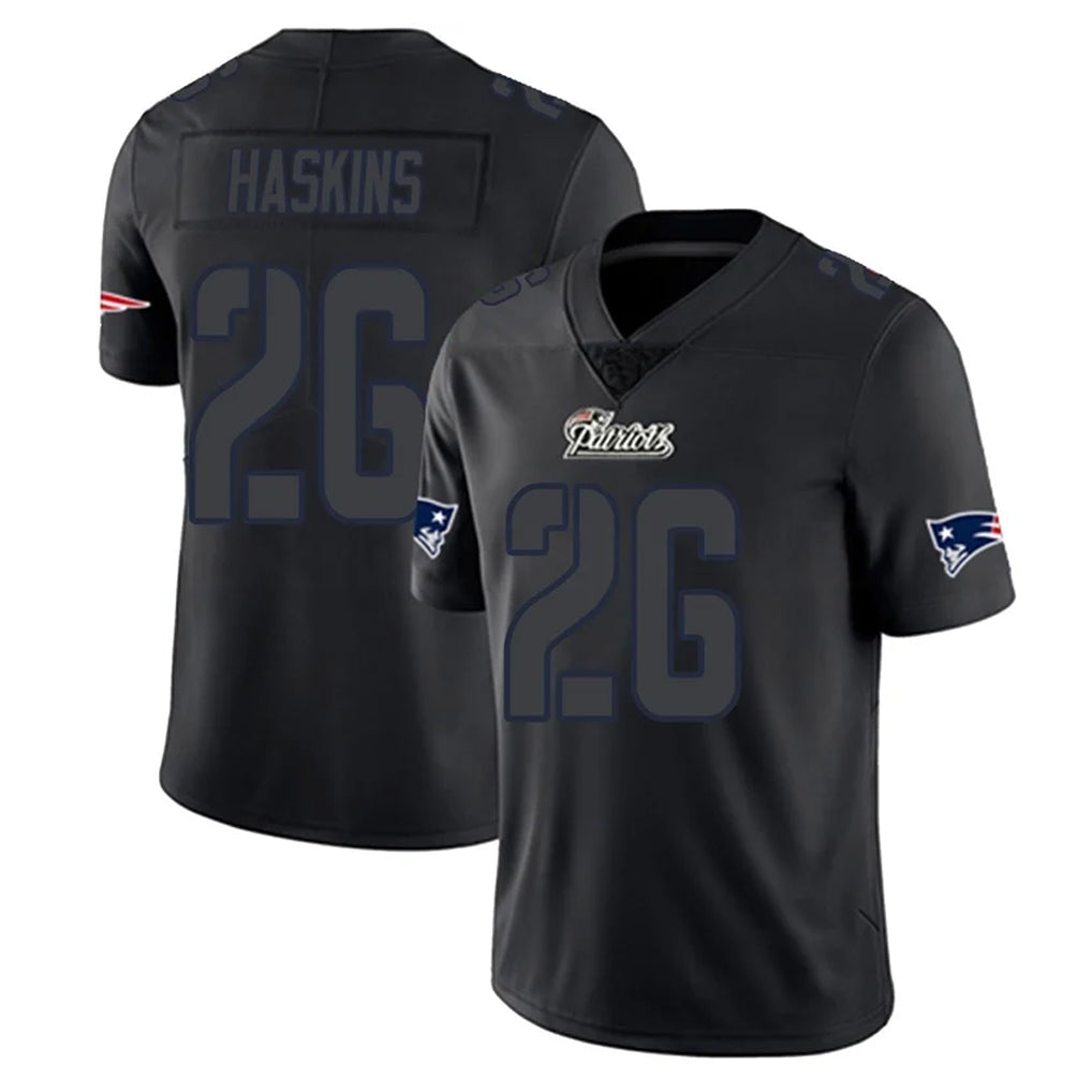 Pkot NE.Patriots #26 Hassan Haskins Player Black Impact LImited Home Game Stitched Jerseys