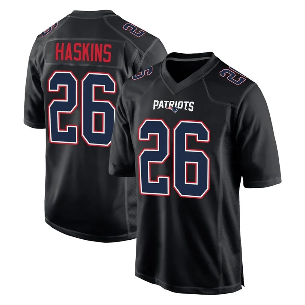 Pkot NE.Patriots #26 Hassan Haskins Player Carbon Fashion Limited Home Game Stitched Jerseys