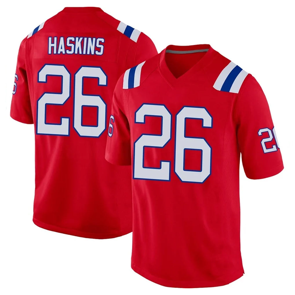 Pkot NE.Patriots #26 Hassan Haskins Player Red Home Game Stitched Jerseys