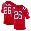 Pkot NE.Patriots #26 Hassan Haskins Player Red Home Game Stitched Jerseys