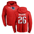 Pkot NE.Patriots #26 Hassan Haskins Player Red LOGO Pullover Hoodies Home Game Stitched Jerseys