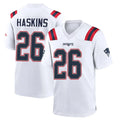 Pkot NE.Patriots #26 Hassan Haskins Player White Home Game Stitched Jerseys