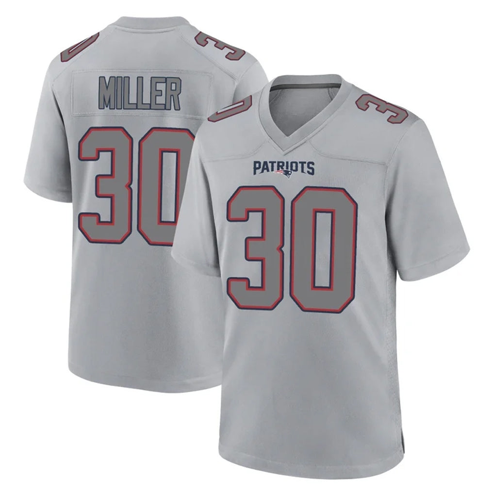 Pkot NE.Patriots #30 Jam Miller Player Gray Fashion Limited Home Game Stitched Jerseys