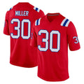 Pkot NE.Patriots #30 Jam Miller Player Red Home Game Stitched Jerseys