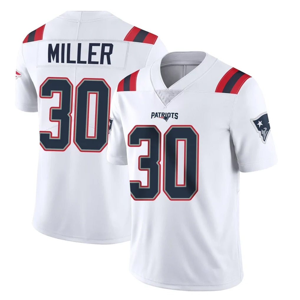 Pkot NE.Patriots #30 Jam Miller Player White Vapor Untouchable Home Game Stitched Jerseys