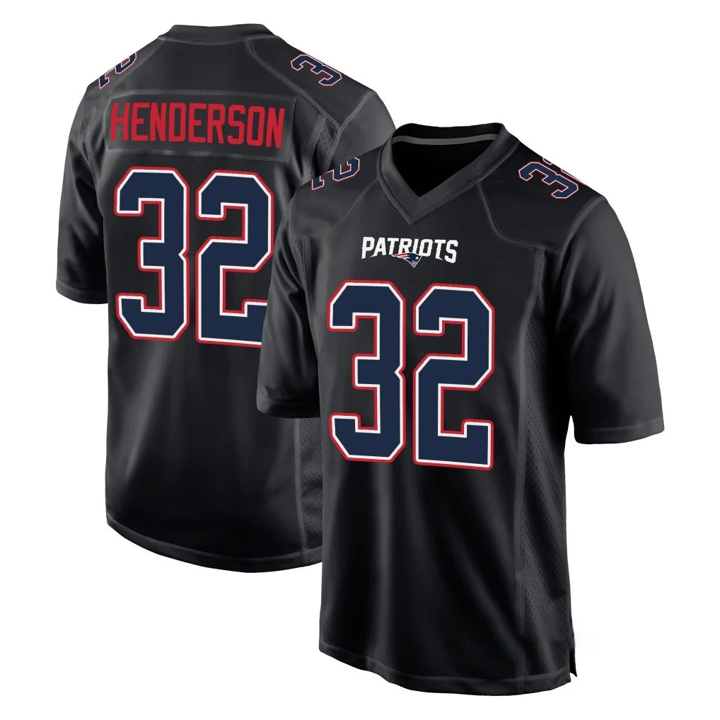 Pkot NE.Patriots #32 TreVeyon Henderson Player Carbon Fashion Limited Home Game Stitched Jerseys