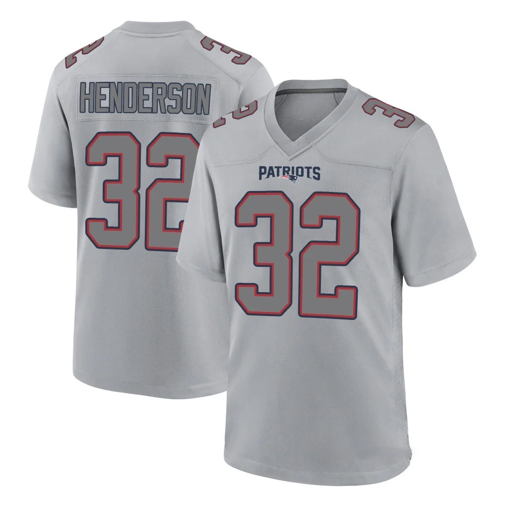 Pkot NE.Patriots #32 TreVeyon Henderson Player Gray Fashion Limited Home Game Stitched Jerseys