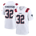 Pkot NE.Patriots #32 TreVeyon Henderson Player White Home Game Stitched Jerseys