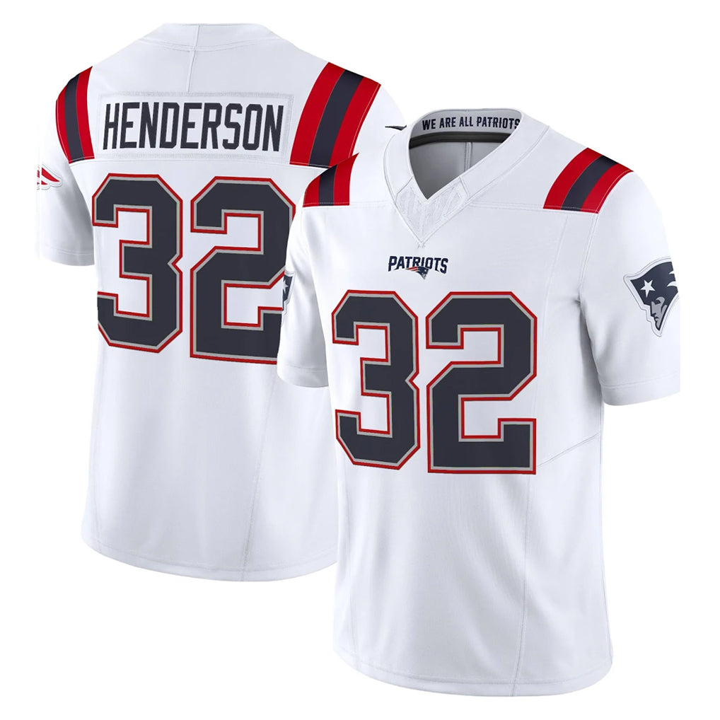 Pkot NE.Patriots #32 TreVeyon Henderson Player White Limited Vapor F.U.S.E. Home Game Stitched Jerseys