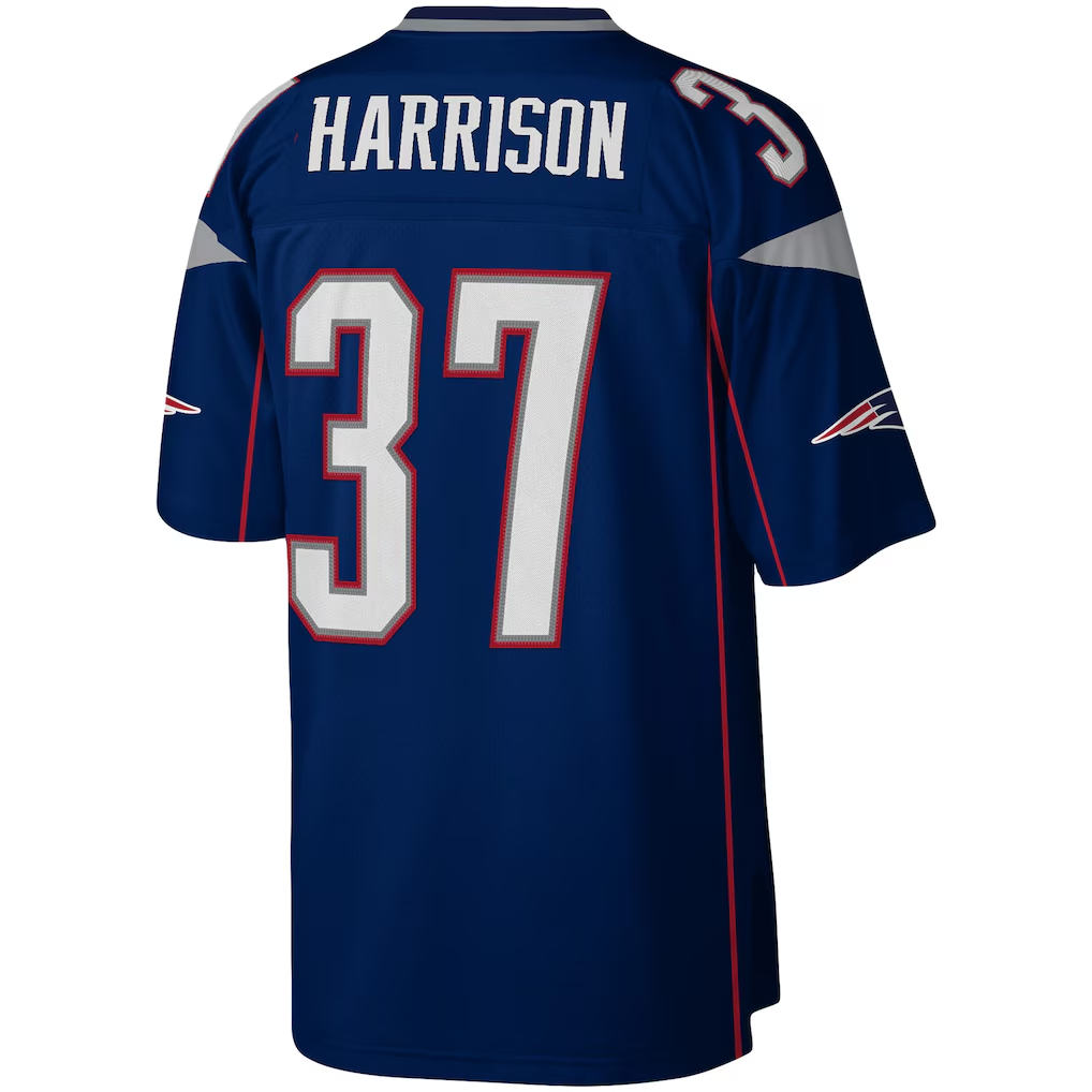 Pkot NE.Patriots #37 Rodney Harrison Mitchell & Ness Navy Legacy Replica Puhic Stitched Jerseys