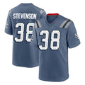 Pkot NE.Patriots #38 Rhamondre Stevenson Player Blue Rivalries Collection Home Game Stitched Jerseys