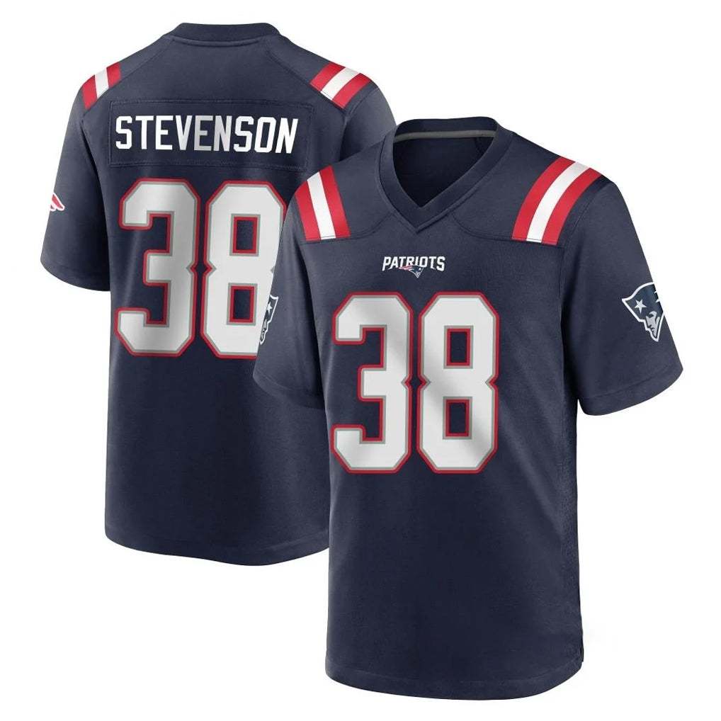 Pkot NE.Patriots #38 Rhamondre Stevenson Player Navy Home Game Stitched Jerseys