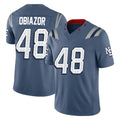 Pkot NE.Patriots #48 Namdi Obiazor Player Blue Limited Rivalries Collection Home Game Stitched Jerseys