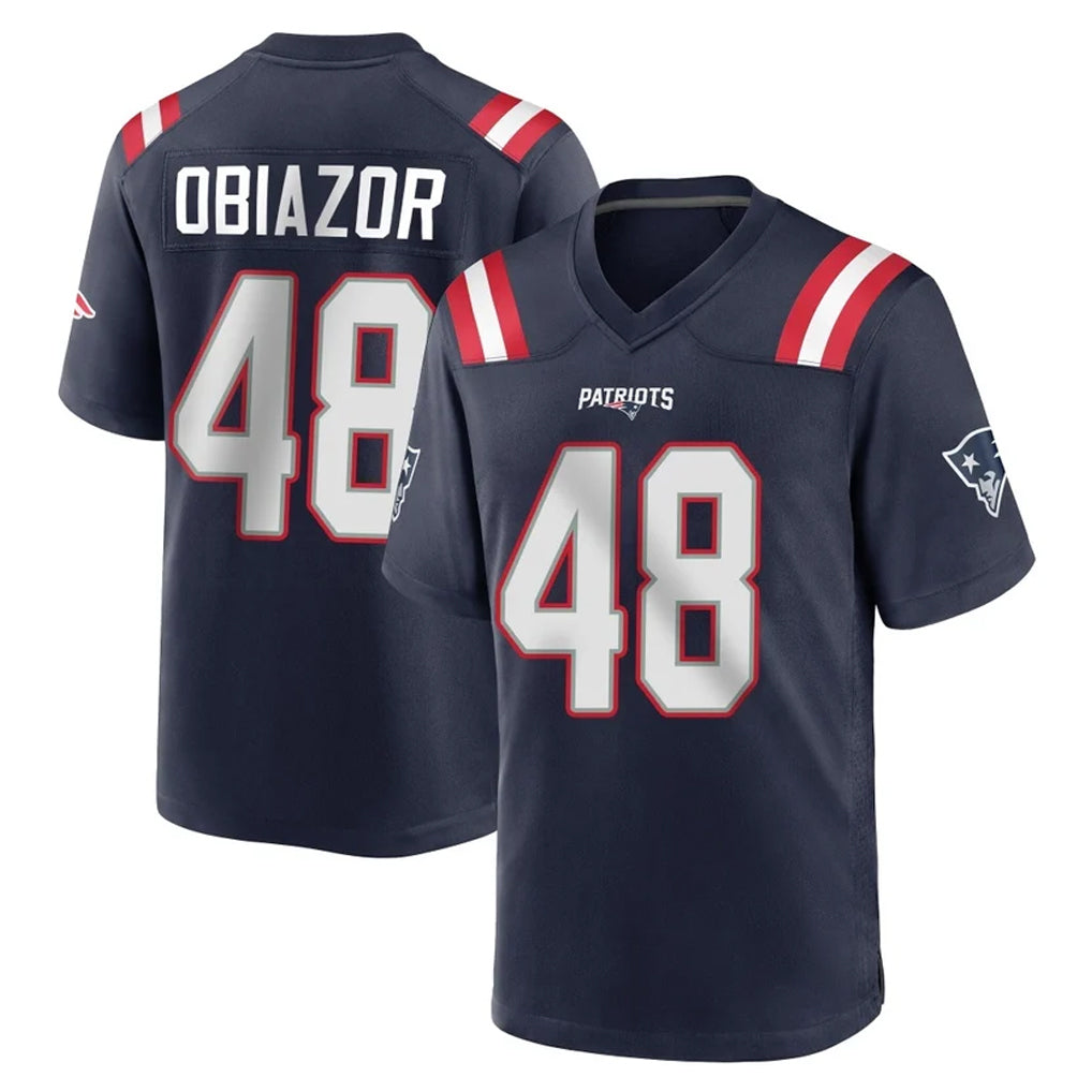 Pkot NE.Patriots #48 Namdi Obiazor Player Navy Home Game Stitched Jerseys