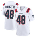 Pkot NE.Patriots #48 Namdi Obiazor Player White Home Game Stitched Jerseys