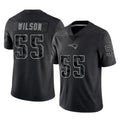 Pkot NE.Patriots #55 Jared Wilson Player Black Reflective LImited Home Game Stitched Jerseys