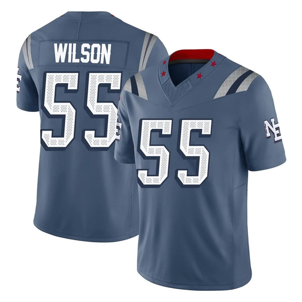 Pkot NE.Patriots #55 Jared Wilson Player Blue Limited Rivalries Collection Home Game Stitched Jerseys