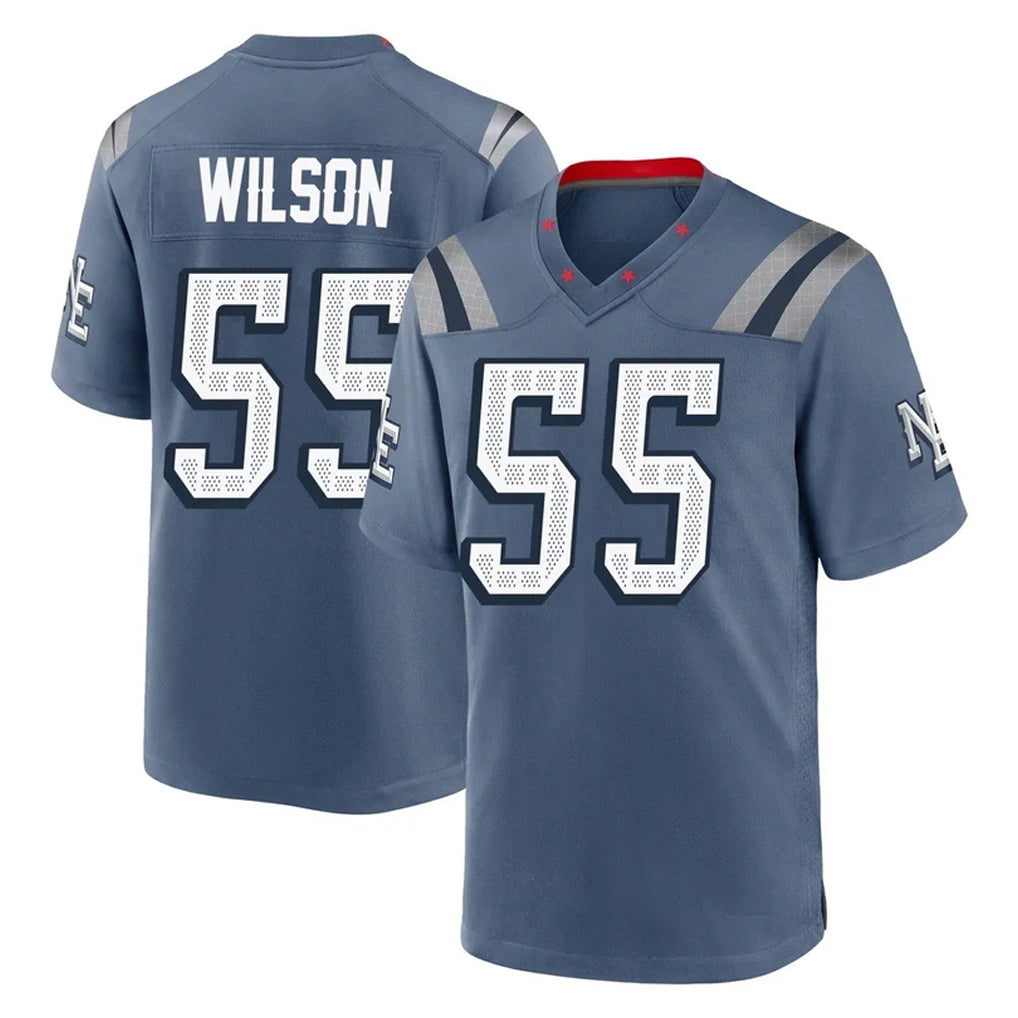 Pkot NE.Patriots #55 Jared Wilson Player Blue Rivalries Collection Home Game Stitched Jerseys