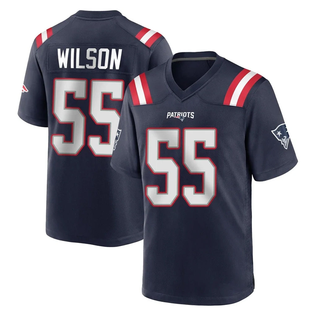 Pkot NE.Patriots #55 Jared Wilson Player Navy Home Game Stitched Jerseys