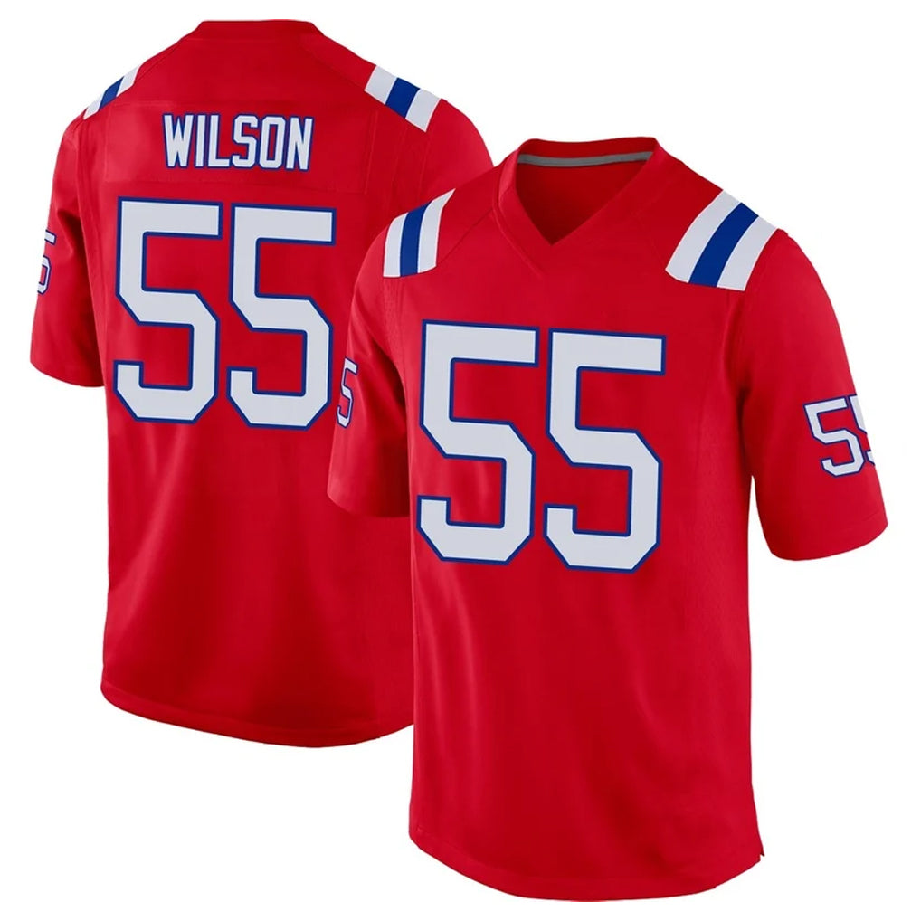 Pkot NE.Patriots #55 Jared Wilson Player Red Home Game Stitched Jerseys