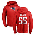 Pkot NE.Patriots #55 Jared Wilson Player Red LOGO Pullover Hoodies Home Game Stitched Jerseys