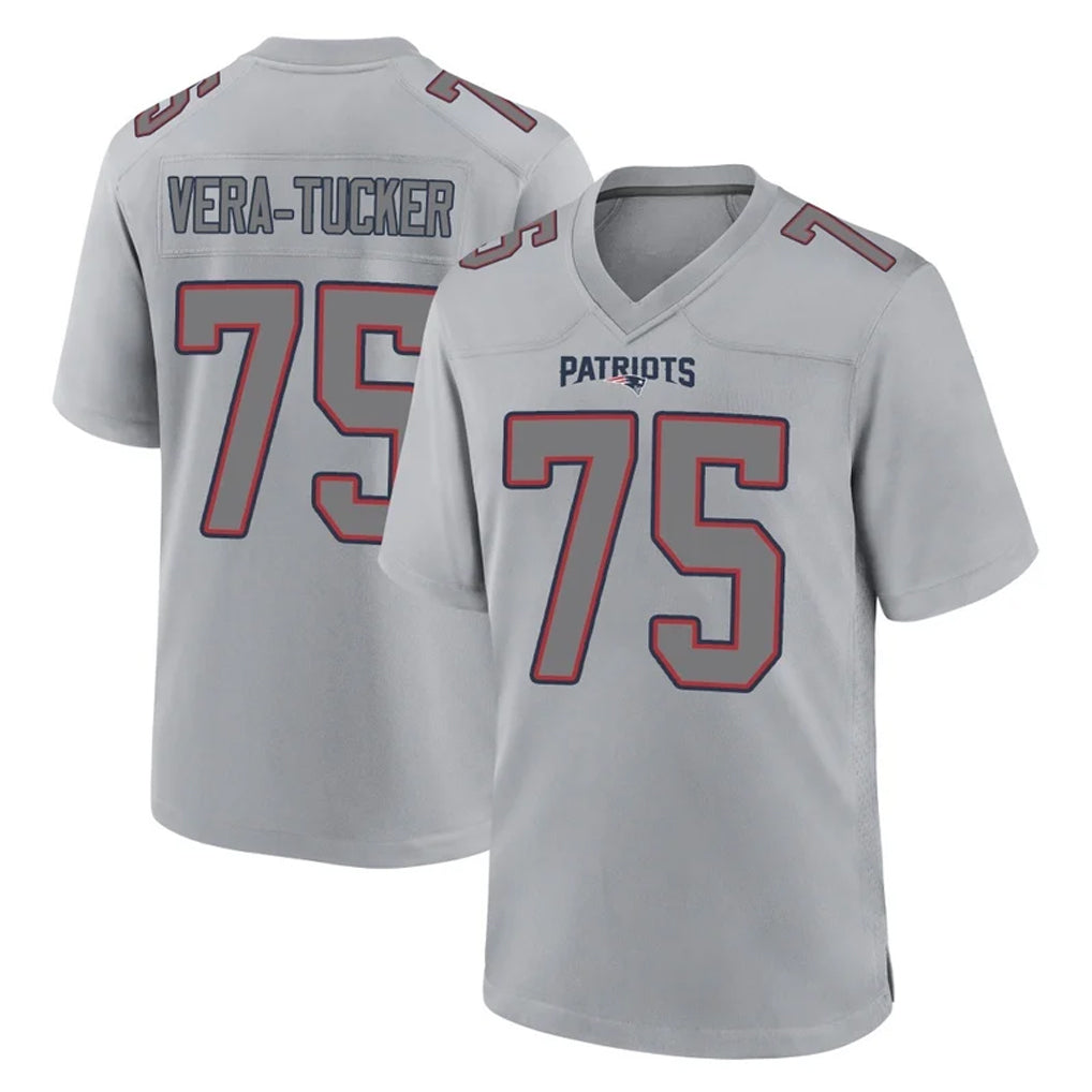 Pkot NE.Patriots #75 Alijah Vera-Tucker Player Gray Fashion Limited Home Game Stitched Jerseys