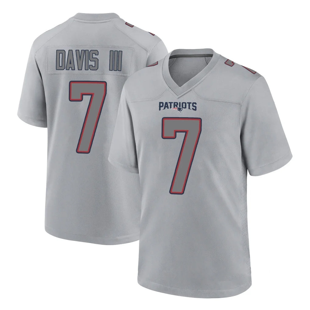 Pkot NE.Patriots #7 Carlton Davis III Player Gray Fashion Limited Home Game Stitched Jerseys