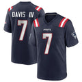 Pkot NE.Patriots #7 Carlton Davis III Player Navy Home Game Stitched Jerseys