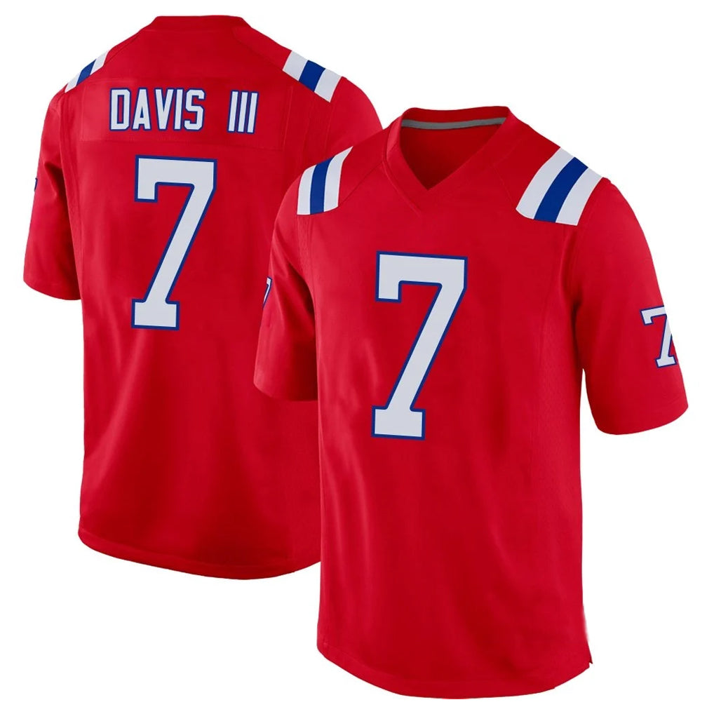 Pkot NE.Patriots #7 Carlton Davis III Player Red Home Game Stitched Jerseys
