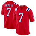 Pkot NE.Patriots #7 Carlton Davis III Player Red Home Game Stitched Jerseys