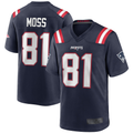 Pkot NE.Patriots #81 Randy Moss Navy Game Retired Player Stitched Jerseys