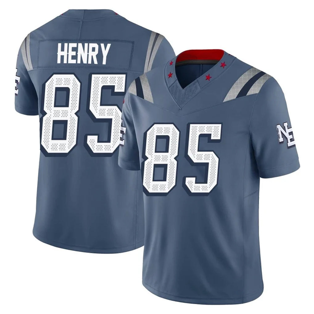 Pkot NE.Patriots #85 Hunter Henry Player Blue Limited Rivalries Collection Home Game Stitched Jerseys