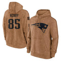 Pkot NE.Patriots #85 Hunter Henry Player Brown Salute to Service Pullover Hoodies Limited Game Stitched Jerseys
