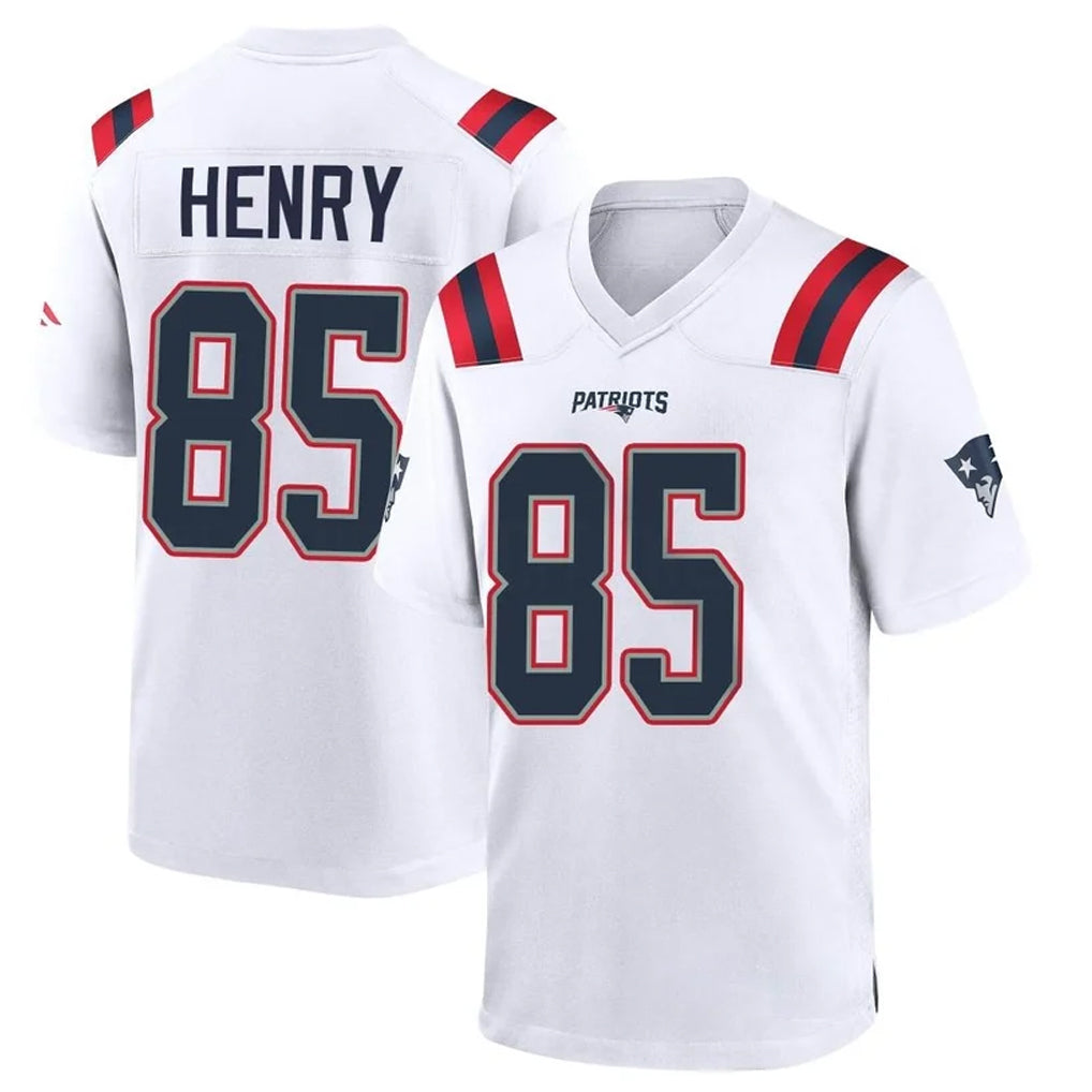 Pkot NE.Patriots #85 Hunter Henry Player White Home Game Stitched Jerseys