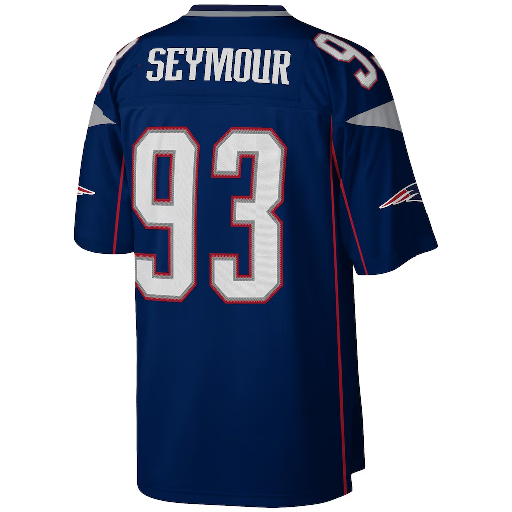 Pkot NE.ngland Patriots #93 Richard Seymour Mitchell & Ness Navy Legacy Replica Puhic Stitched Jerseys